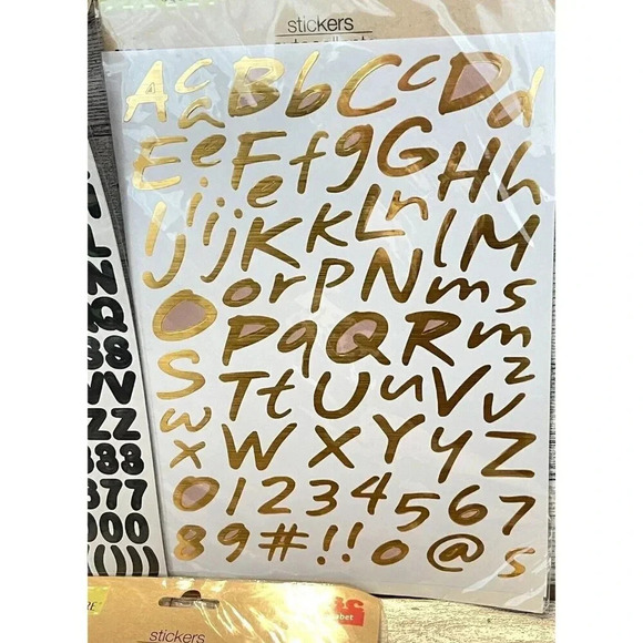 New Sealed Crafter’s Square Stickers Letters And Numbers Lot Of 3 - Picture 4 of 6